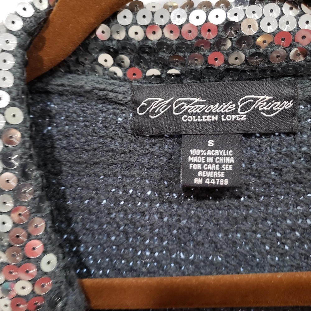 Gunmetal sequined jacket